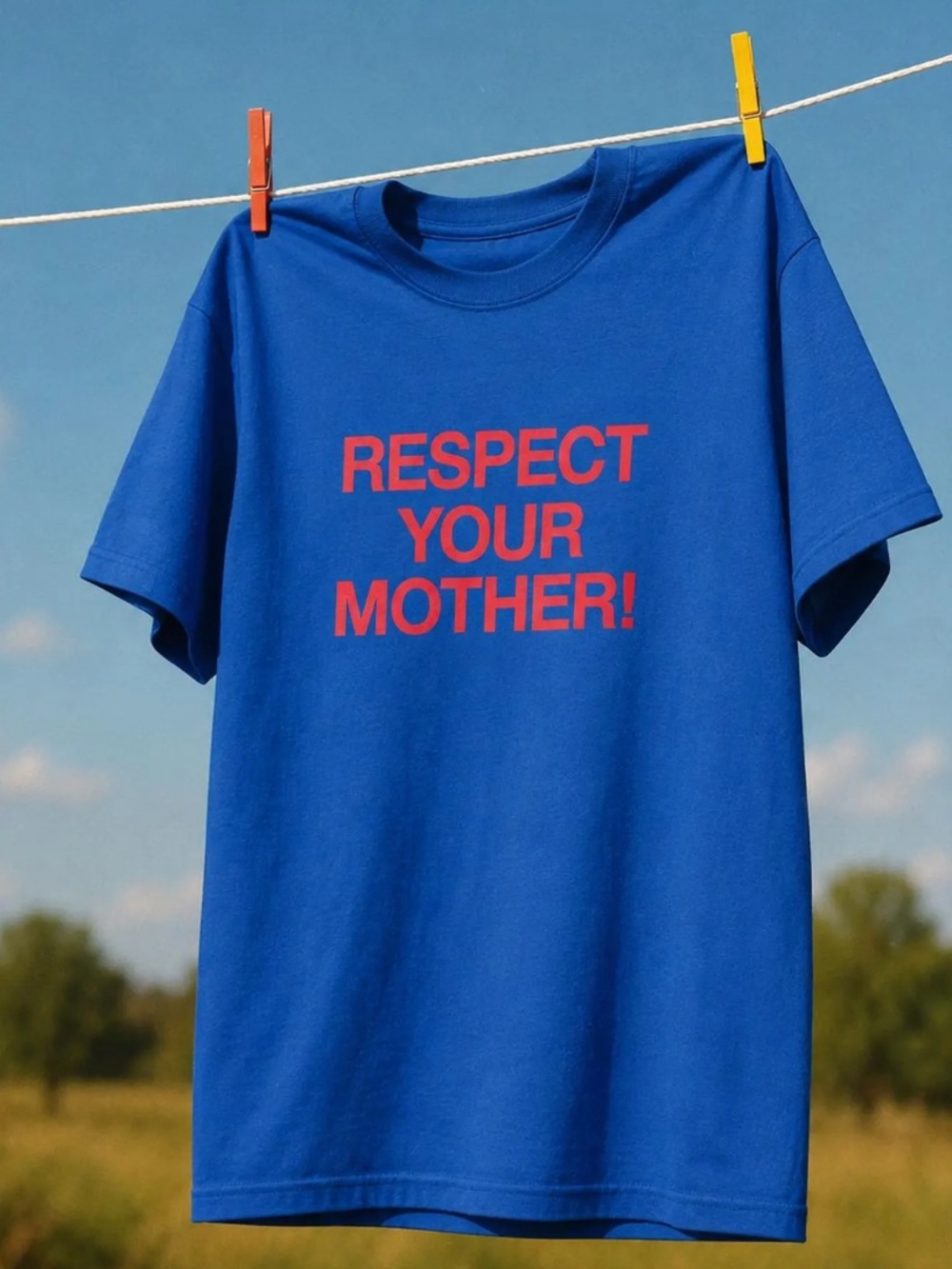 Comfort Colors Tee with Red "RESPECT YOUR MOTHER!" Graphic